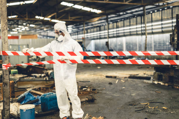 Professional Sewage Cleanup technician working in Orford, NH